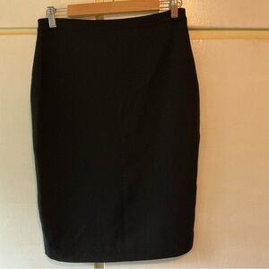 Eileen Fisher 100% Wool Black Pencil Skirt